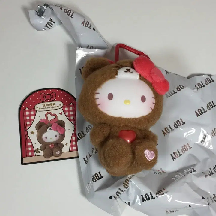 [BUNJANG] Sanrio Hello Kitty Tiny Chum Teddy Pajamas Doll Mascot / 탑토이 헬로키티 산리오 곰인형 타이니참 테디 파자마 인형 마스코트