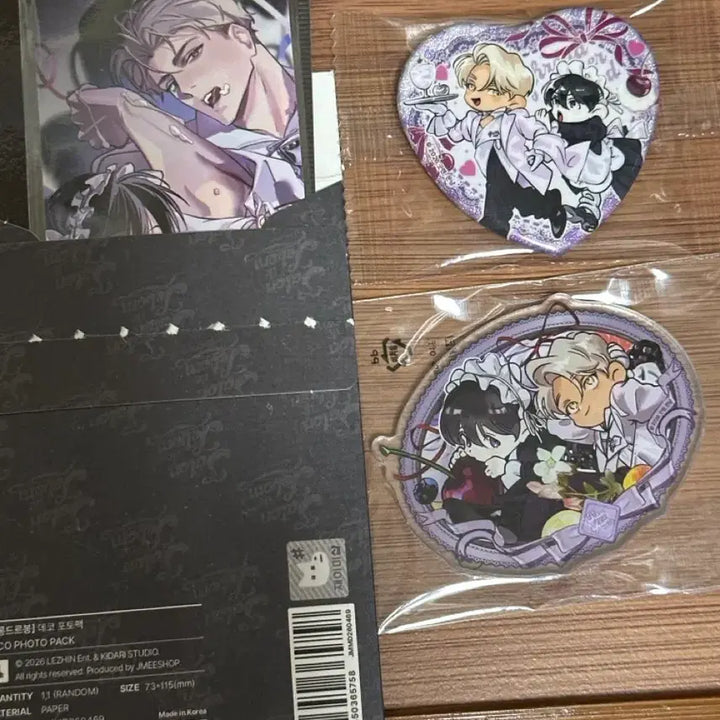 [BUNJANG] Rebom Shingyeol Photopack Heart Can Badge &amp; Acrylic Magnet Bundle Set / 레봄 신결 포토팩 마그넷 하트캔뱃지 일괄