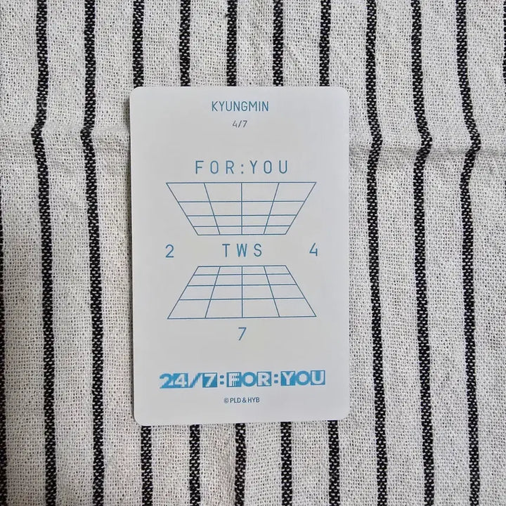 [BUNJANG] 24/7:FOR:YOU TWS Kyungmin Photocard / 24/7:FOR:YOU 투어스 트레카 경민 포카