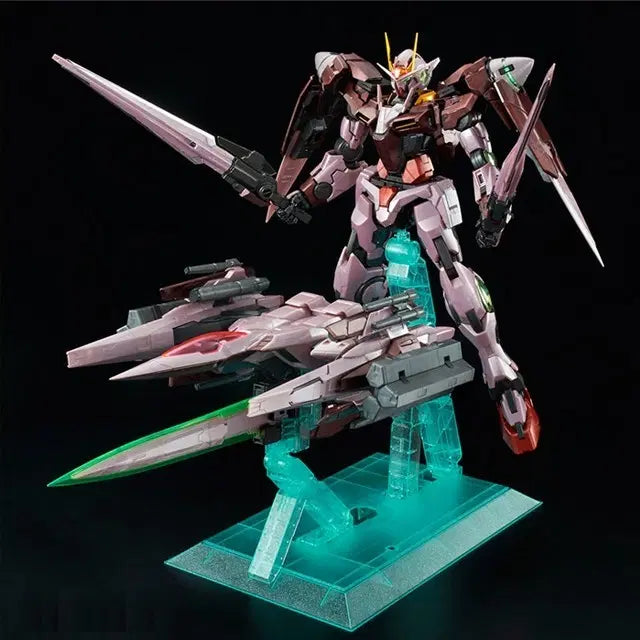 [BUNJANG] Perfect Grade (PG) 00 Gundam Trans-Am 4-Type Set with Stand &amp; Clear Parts / PG 더블오 건담 드란잠 4종 풀셋 스탠드+클리어+트란잠 클리어