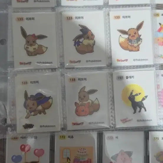 [BUNJANG] Pokemon Stickers Halloween 27-Piece Set &amp; Lovely 30-Piece Set / 포켓몬 띠부씰 할로윈27종세트 러블리30종세트
