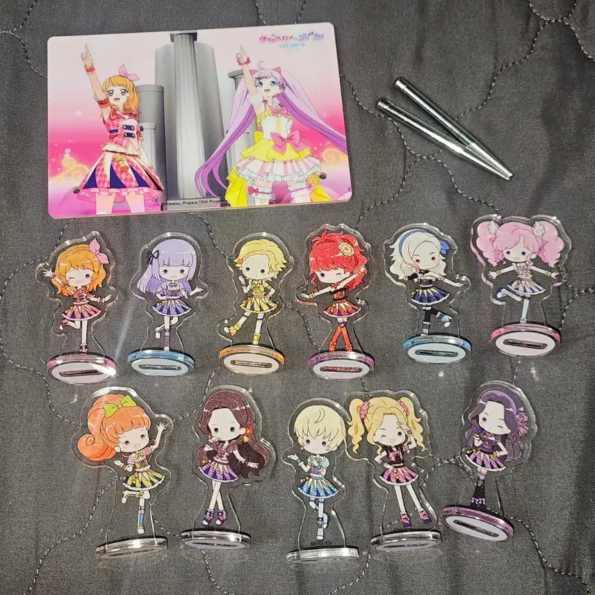 [BUNJANG] Aikatsu! Petit Acrylic &amp; V Square Acrylic - Rara &amp; Akari Hoshimiya / 아이엠스타 아이카츠 쁘띠 아크릴 브이스퀘어 라라 하늘 아카리 아크릴 판매