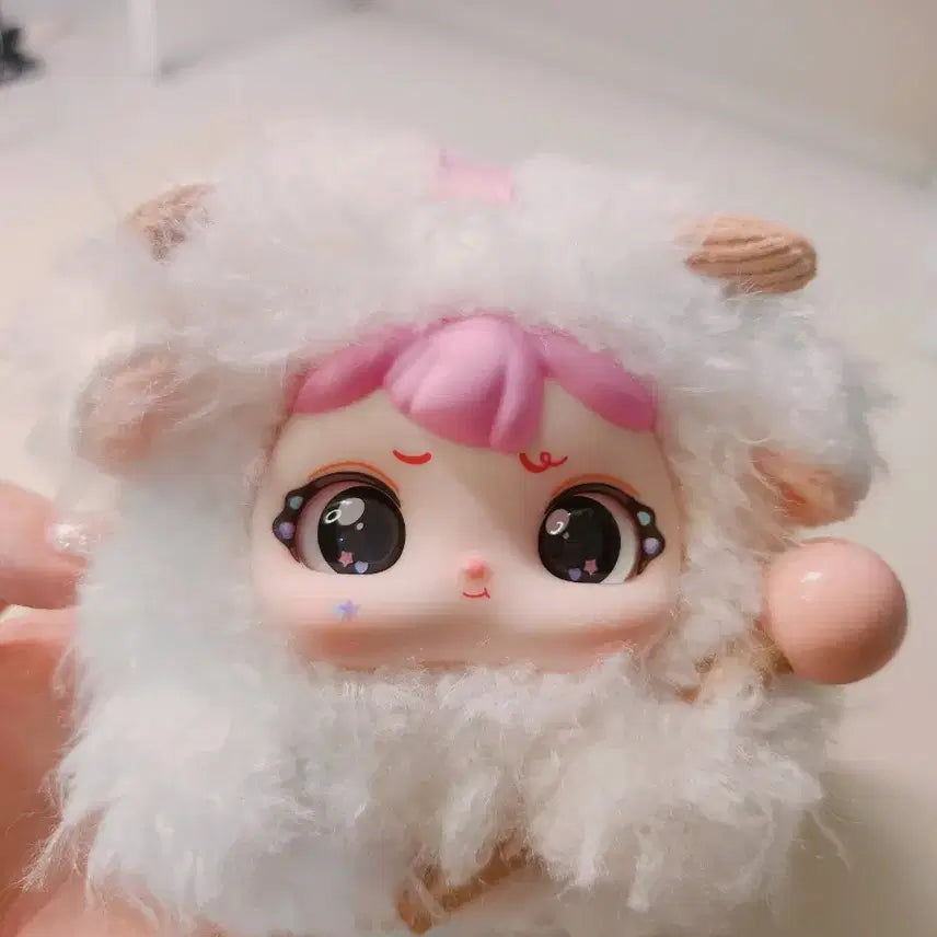 [BUNJANG] Baomei Moktak Doll White Ppogeul / 바오메이 목탁인형 화이트뽀글이
