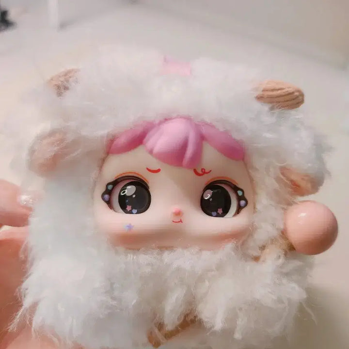 [BUNJANG] Baomei Moktak Doll White Ppogeul / 바오메이 목탁인형 화이트뽀글이