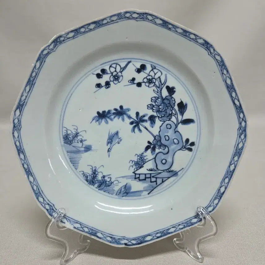 [BUNJANG] Qing Dynasty Blue and White Porcelain Plate / 중국도자기 청화반 청화 청대 접시