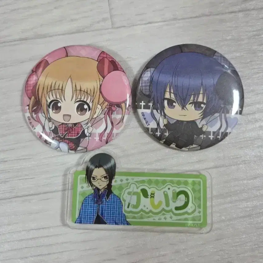 [BUNJANG] Shugo Chara Amu Acrylic Stand &amp; 3 Badges Set / (급처)캐릭캐릭체인지 아무 아크릴+뱃지3개