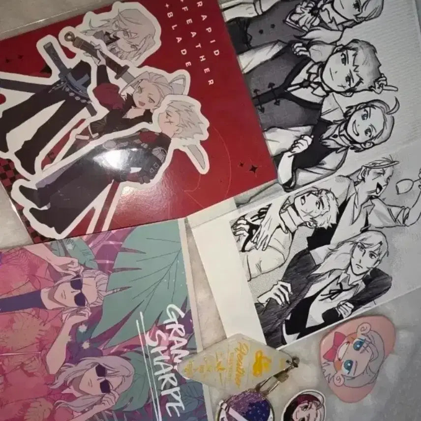[BUNJANG] Cyphers Holden Brothers Daimos Belzer Eagle Goods Sticker &amp; Keyring Bundle Set / 일괄 ) 사이퍼즈 홀든가 홀든형제 다이무스 벨져 이글 굿즈 스티커 키링