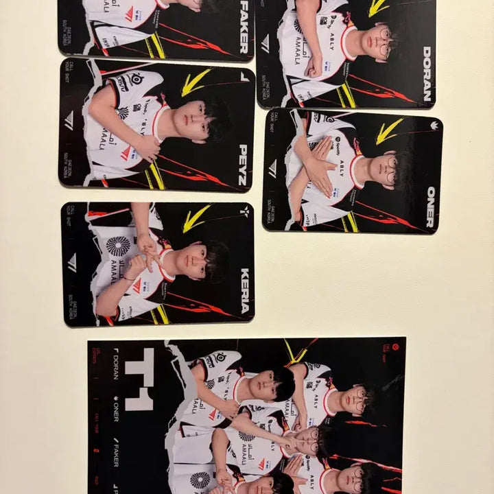 [BUNJANG] T1 Team Photocard Set Doran, Oner, Faker, Keria, Ppayz / MSI T1 선수단 포토카드 도란 오너 페이커 케리아 세트