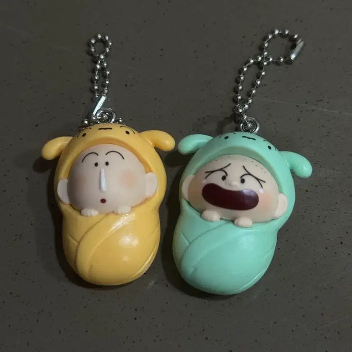 [BUNJANG] Crayon Shin-chan Daenggi-meori Gacha Mungae Huni Bundle Set / 짱구는못말려 포대기 가챠 맹구 훈이 일괄