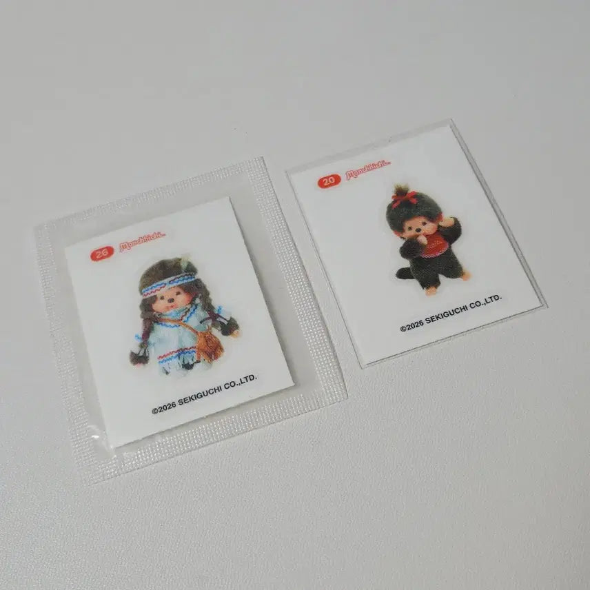 [BUNJANG] Monchhichi Wafer Fruit Jelly Sticker Bundle Set / (일괄) gs25 몬치치 웨하스 과일 젤리 띠부씰 띠부실 스티커