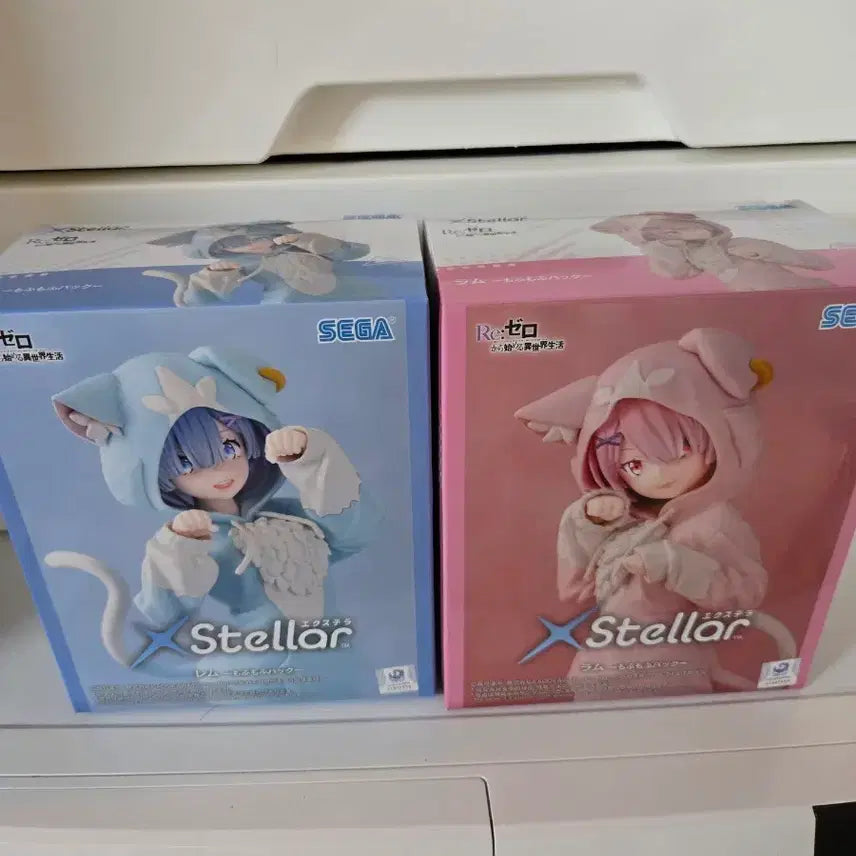 [BUNJANG] Rem &amp; Ram Cat Hoodie Figure / 렘람 피규어