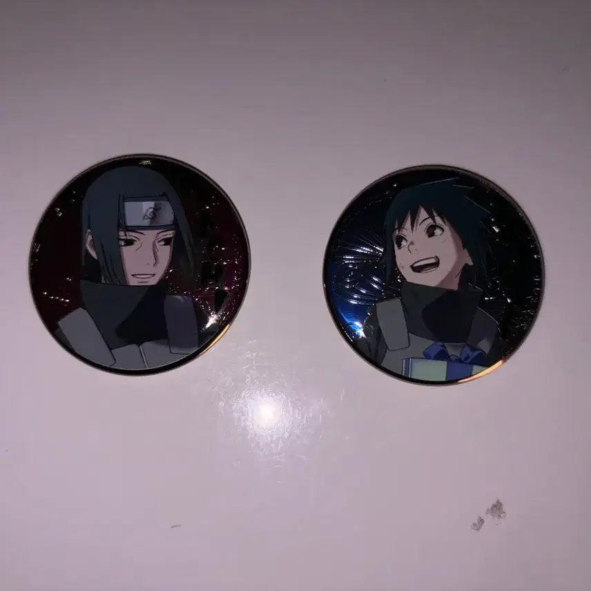 [BUNJANG] Naruto Birthday Metal Can Badge Set - Itachi &amp; Sasuke / 나루토 생일 메탈 캔뱃지 세트 인연 시리즈 우치하 이타치 사스케 이타사스