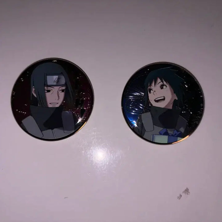 [BUNJANG] Naruto Birthday Metal Can Badge Set - Itachi &amp; Sasuke / 나루토 생일 메탈 캔뱃지 세트 인연 시리즈 우치하 이타치 사스케 이타사스