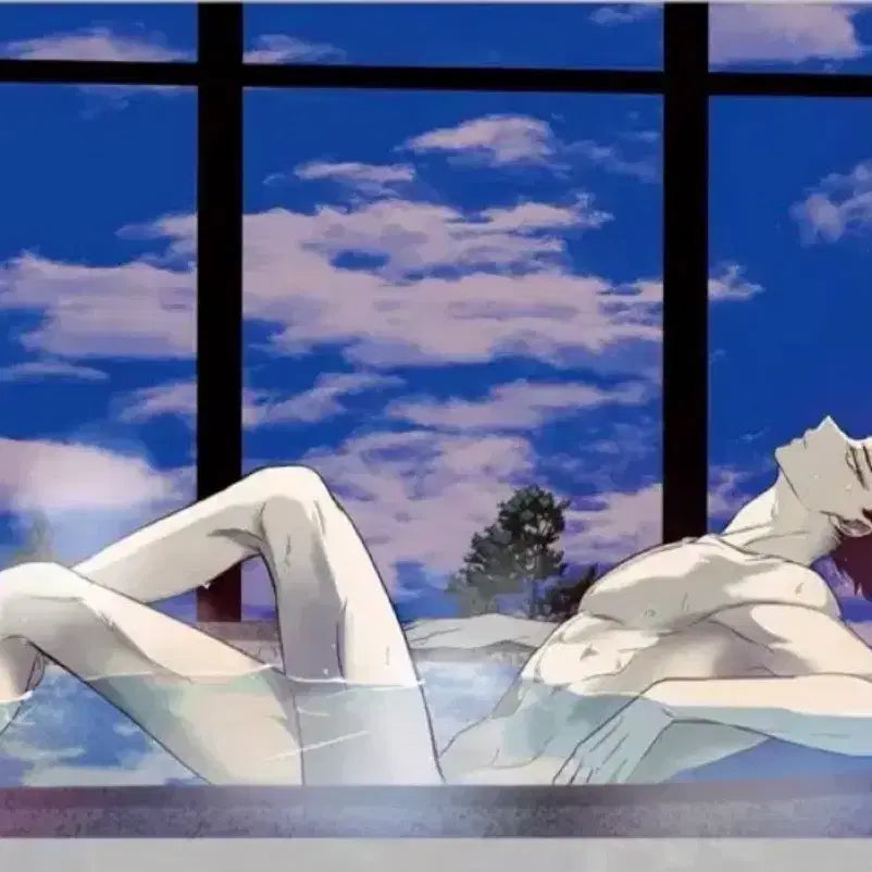 [BUNJANG] Netweb (Naver Webtoon) "Olgami" Park Yunsu Bath Scene Blanket / 네웹 올가미 박윤수 목욕씬 담요