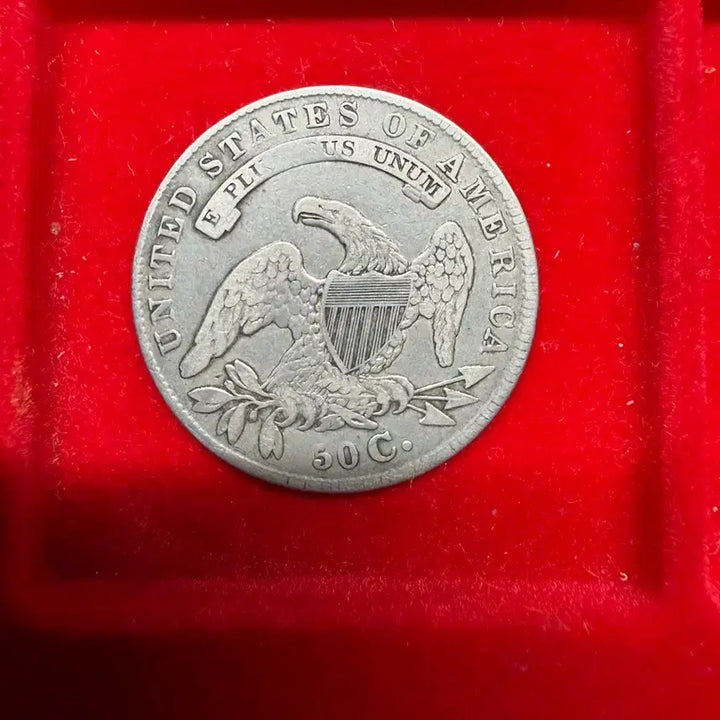 [BUNJANG] 1835 USA Liberty Seated Half Dollar Silver Coin / 미국 1835년 캡트 버스트 하프달러