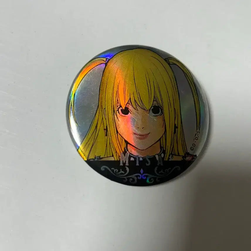 [BUNJANG] Death Note Misa Amane Holographic Can Badge / 데스노트 캔뱃지
