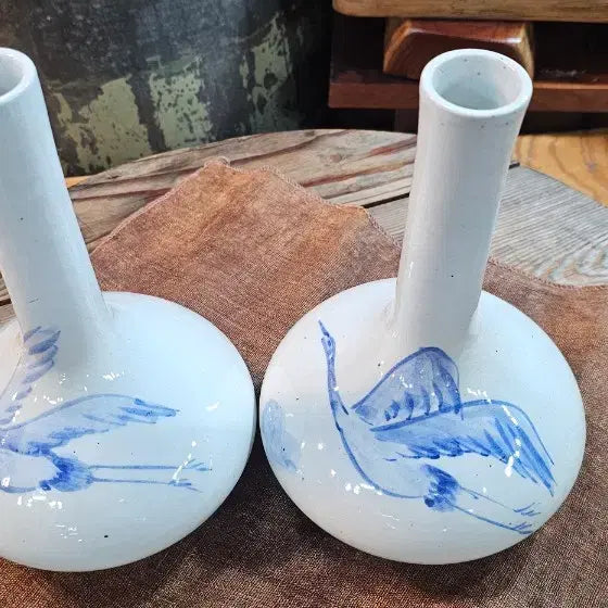 [BUNJANG] Blue-and-White Porcelain Vase / 청화백자. 주병.  바닥빙열.  높26내외.   개당가격