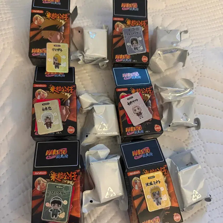 [BUNJANG] Jandoon Naruto Rice Grain Figure Set (6 Types, Sealed) / Jandoon 나루도 쌀알 피규어 6종 미개봉 일괄