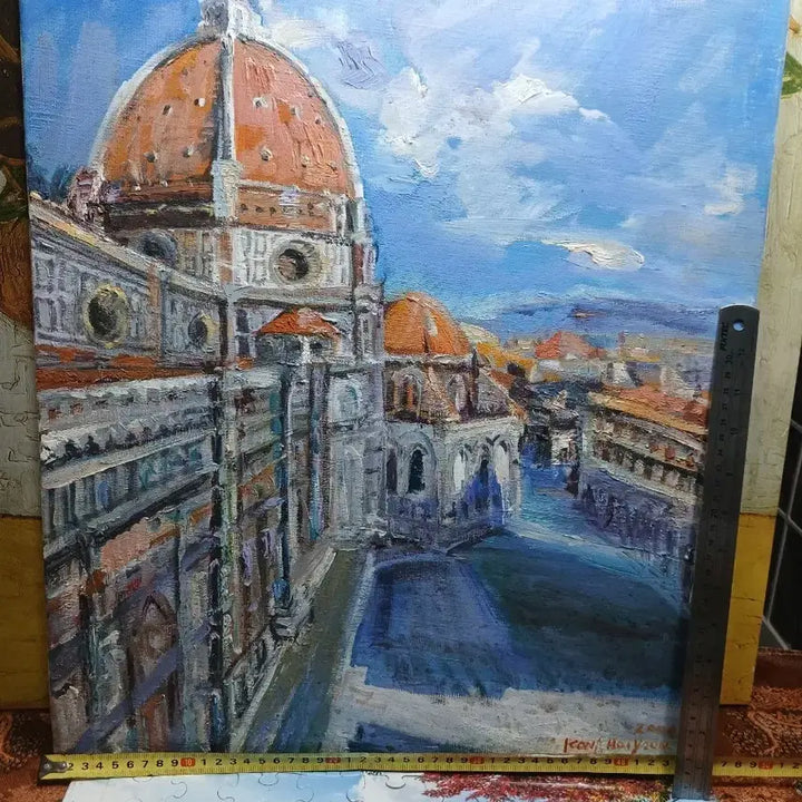 [BUNJANG] European Cathedral Oil Painting / 유럽 성당 유화 작품