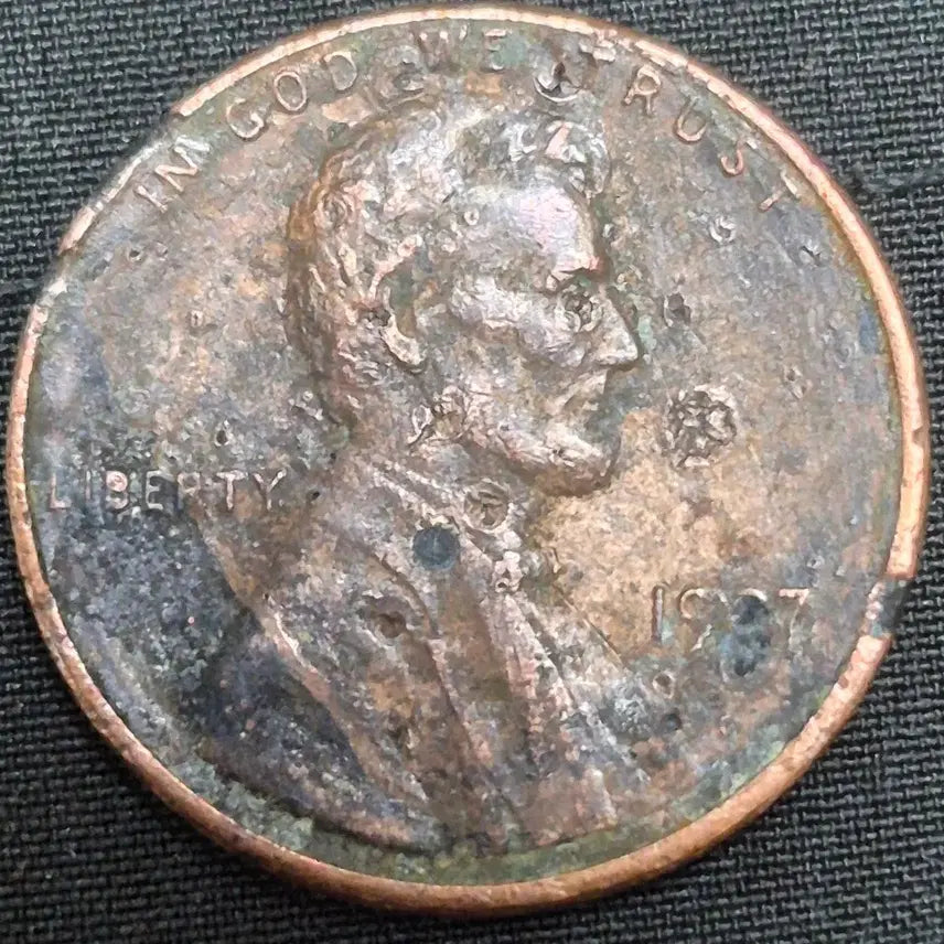 [BUNJANG] 1957 Lincoln Cent Error Coin / 19?7년 p링컨 페니. 와이드 AM. 오류 버블 주화