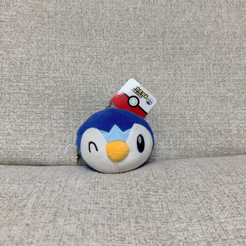 [BUNJANG] Pokemon Piplup Plush Pouch Keychain Doll / 정품 포켓몬 페이스 팽도리 봉제 파우치 키링 인형