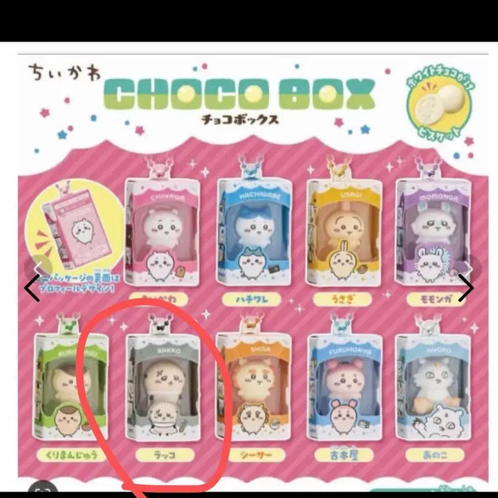 [BUNJANG] Chiikawa Chocobox Package Collection Charm Keychain Figure Racco / 치이카와 초코박스 패키지 컬렉션 참 키링 피규어 랏코