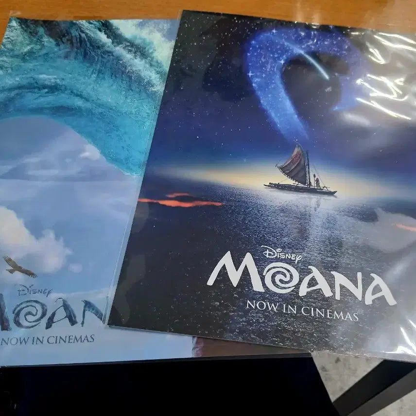 [BUNJANG] Disney Moana Lottery Event Poster Set (1st Week Premiere) / (셋) 디즈니 모아나 특전 롯데 1주차 광음 포스터