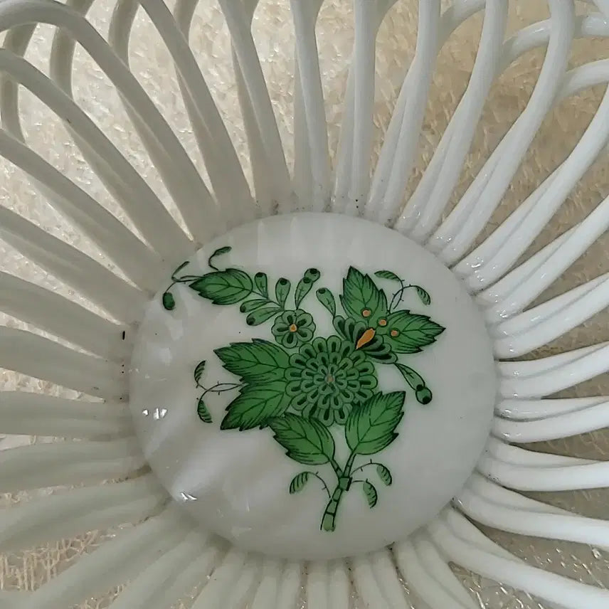 [BUNJANG] Herend Green Apacai Reticulated Bowl / 헤렌드 그린아포니 투각 볼
