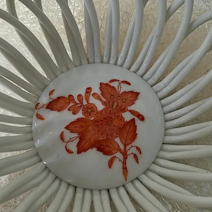 [BUNJANG] Herend Apponyi Orange Openwork Bowl / 헤렌드 오렌지아포니 투각 볼