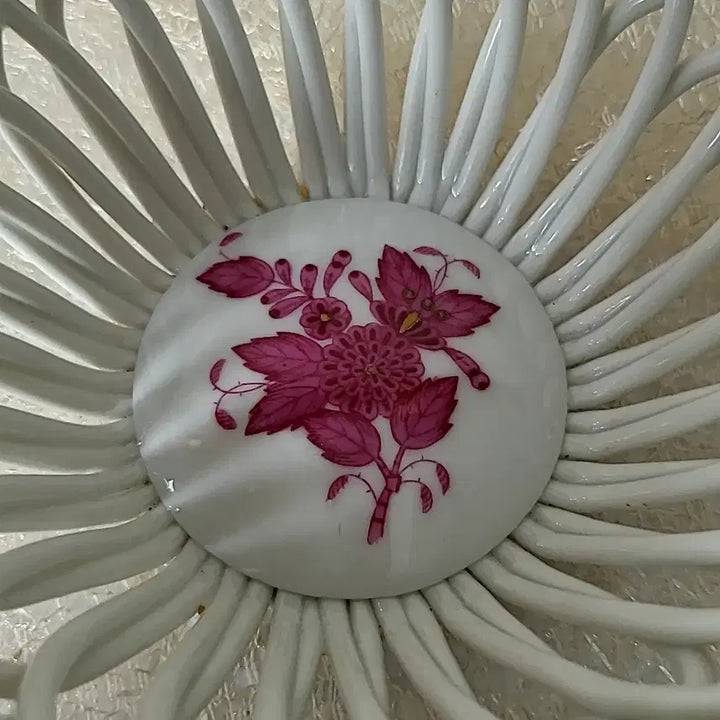 [BUNJANG] Herend Pink Apponyi Reticulated Bowl / 헤렌드 핑크아포니 투각 볼
