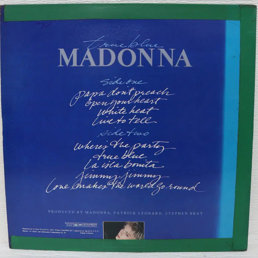 [BUNJANG] Madonna True Blue Live to Tell LP Vinyl Record 1986 / [NO.6067]MADONNA(TRUE BLUE LIVE TO TELL)
