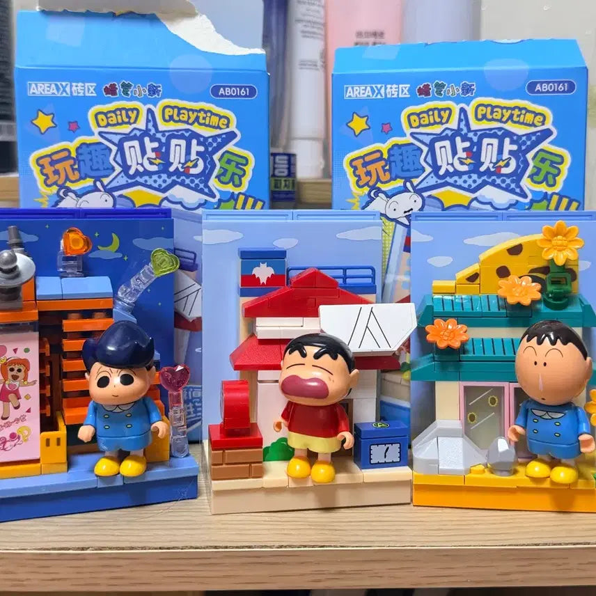 [BUNJANG] Crayon Shin-chan LEGO Block House Building Set / 짱구 레고 블록 하우스 만들기