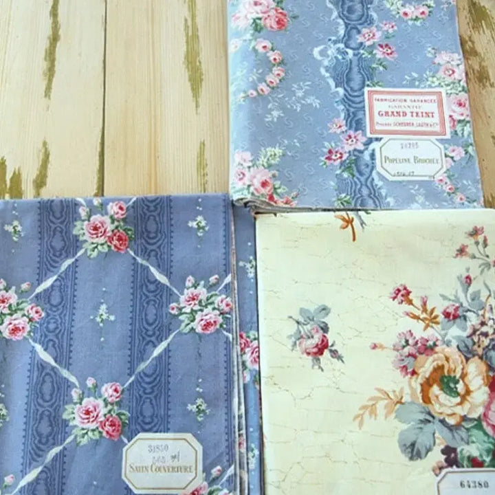 [BUNJANG] Antique French Fabric Samples Set (3 Types) / (1장당 금액입니다^^)앤틱 프렌치 패브릭 샘플 3종