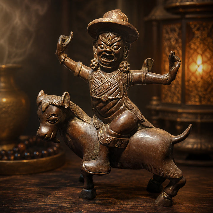 [BUNJANG] Tibetan Kyirong Protector Bronze Alloy Hand-Carved Statue / 티베트계 기양호법신장 동합금 수공예 조각상