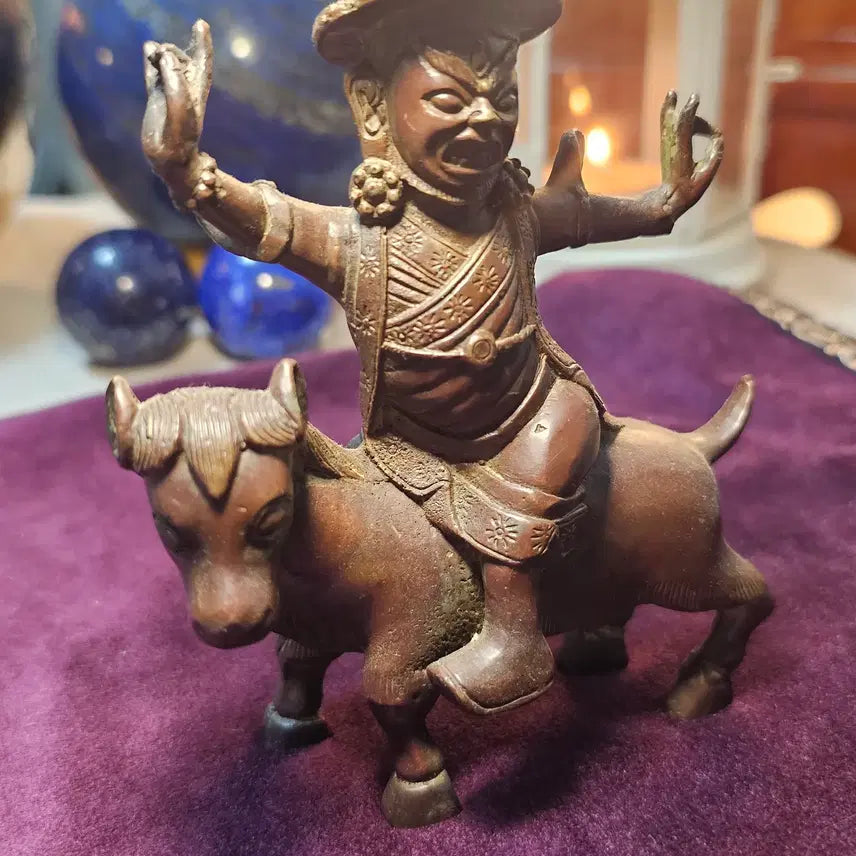 [BUNJANG] Tibetan Kyirong Protector Bronze Alloy Hand-Carved Statue / 티베트계 기양호법신장 동합금 수공예 조각상