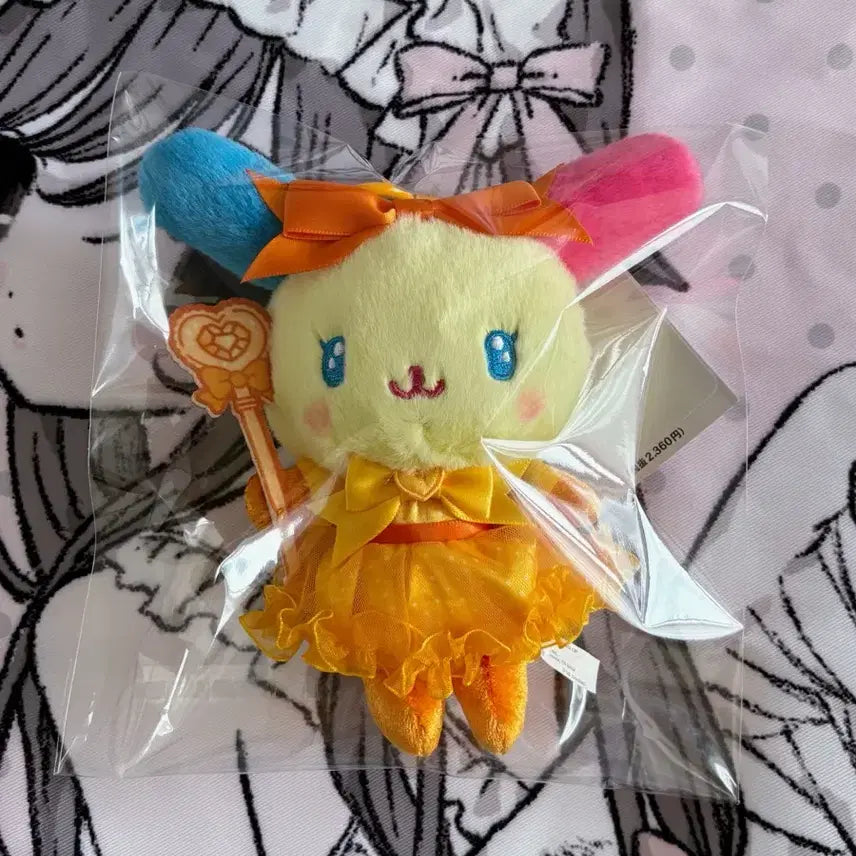 [BUNJANG] Sanrio Usahana Colorful Dress Mascot Plush Doll / 산리오 우사하나 컬러풀 드레스 마스코트 누이 인형