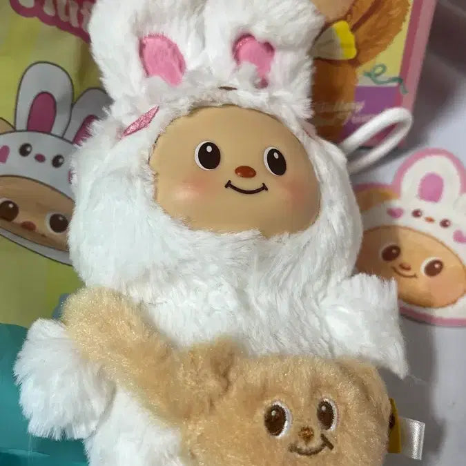 [BUNJANG] Butter Bear Fluffy Cuddle Marshmallow Bunny Plush / 버터베어 플러피 커들 마쉬멜로우 버니 토끼 인형