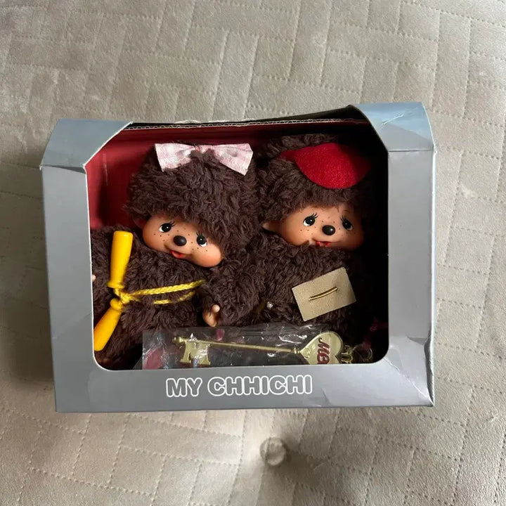 [BUNJANG] Monchhichi My Chhich 35th Anniversary Boa Fur Set / 몬치치 마이치치 35주년 보아털 세트