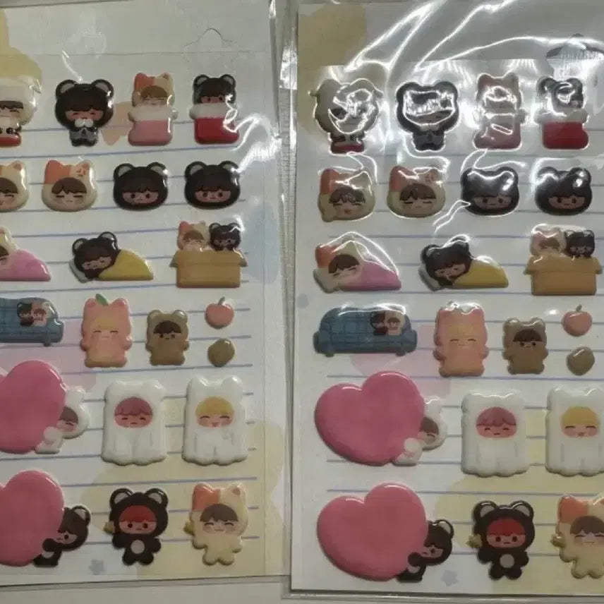 [BUNJANG] NCT Haechan &amp; Jeno Sticker Bundle Set / 일괄 엔시티 곰앤치 다님 재현 해찬 스티커 치즈잰 곰효기