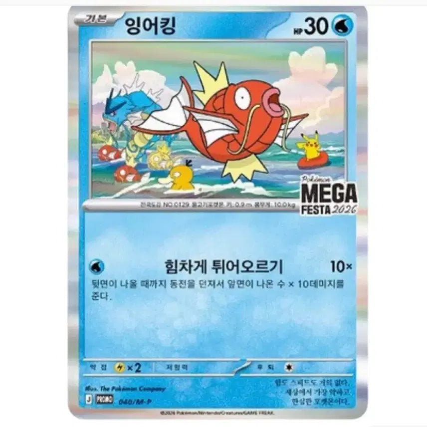 [BUNJANG] Pokemon Magikarp Promo Card / 포켓몬 메가페스타 잉어킹 프로모 카드