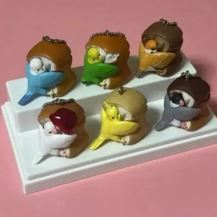 [BUNJANG] Moo:Cute:ry Bread Capsule Keyring Gacha Set (6 Types) / 무큐토리 식빵 새 캡슐 키링 가챠 6종 일괄