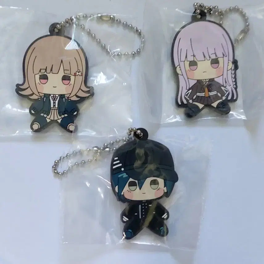 [BUNJANG] Danganronpa Mochi-Doru Rubber Strap Bundle Set: Nanami, Kirigiri, Saihara / 일괄) 단간론파 모찌돌 러버스트랩 나나미 키리기리 사이하라 키홀더 굿즈