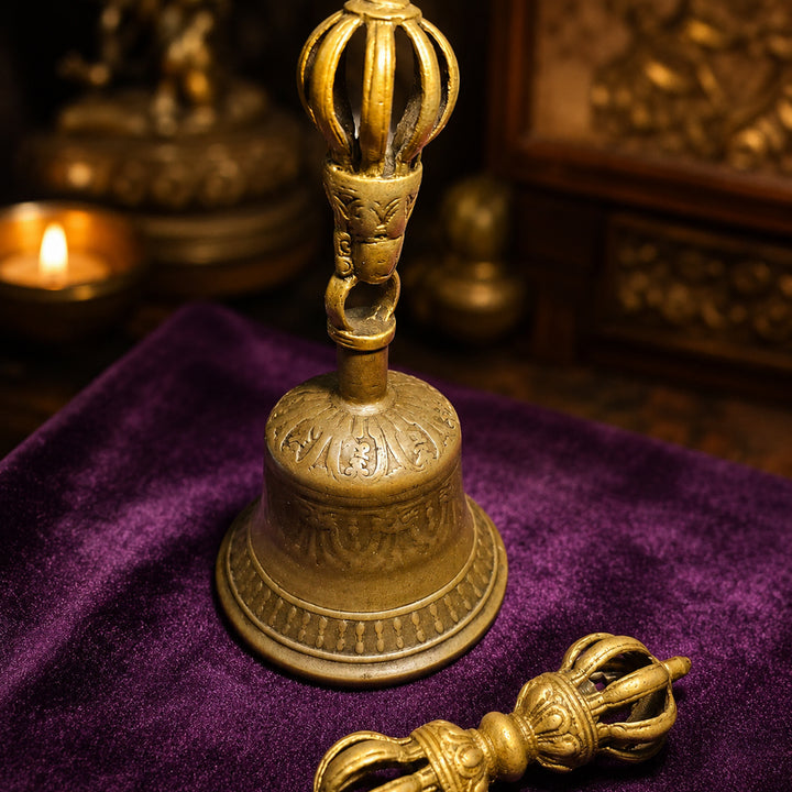 [BUNJANG] Tibetan Style Vajra Bell and Dorje Set / 티베트 수공예  금강령 금강저 세트