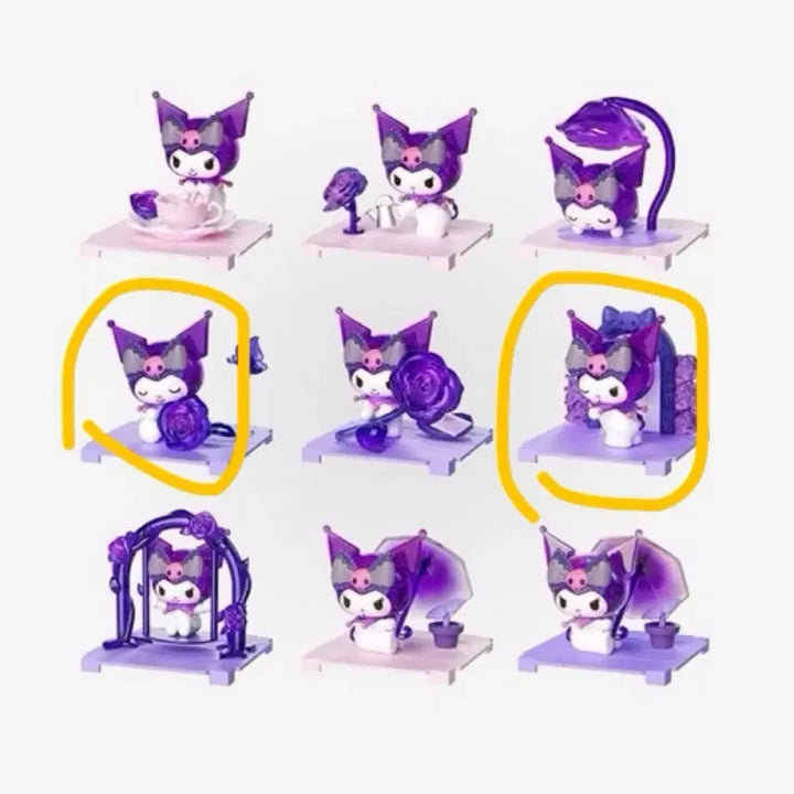 [BUNJANG] Sanrio Kuromi Rose Garden Figure Set / 쿠로미 로즈가든 피규어 2종