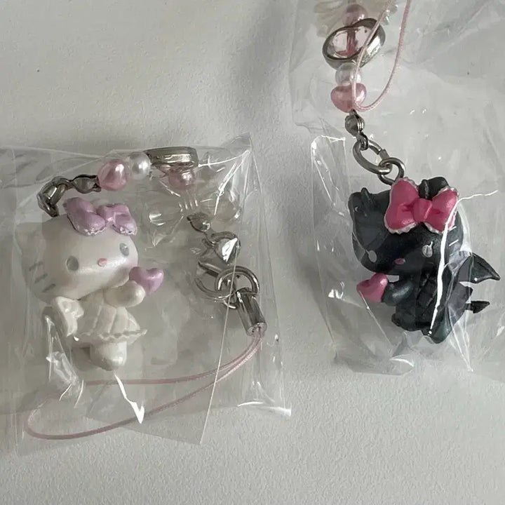 [BUNJANG] Hello Kitty Angel &amp; Demon Strap Set / 키티스트랩 천사와 악마