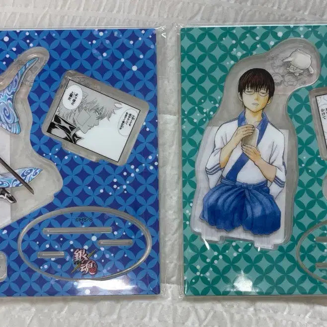 [BUNJANG] Gintama Jump Shop Original Art Acrylic Stand Gintoki, Shinpachi / 은혼 점프샵 원화 아크릴 스탠드 긴토키 신파치