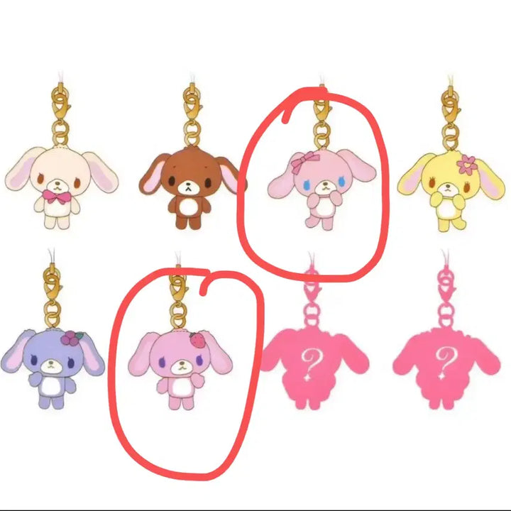 [BUNJANG] Momo Usa Strawberry Bunnies Keyring Set / 세트)모모우사 스트로베리우사 슈가바니즈 키링