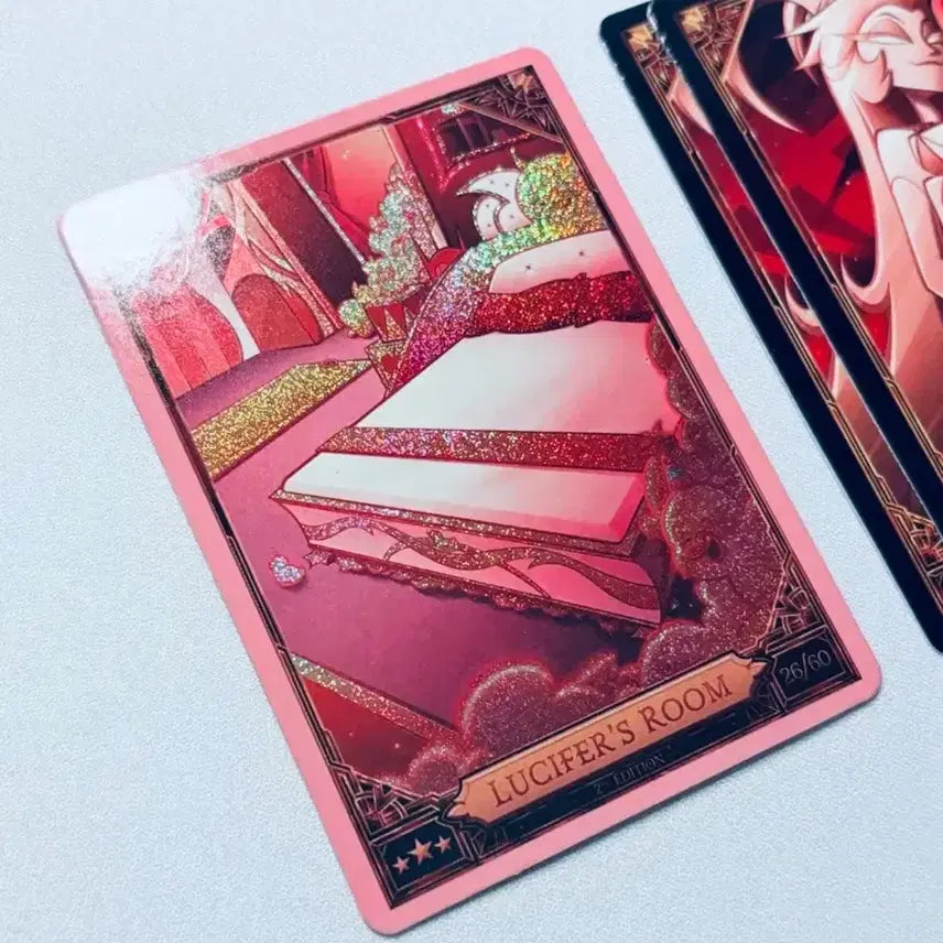 [BUNJANG] Hazbin Hotel Lucifer Pink Foil Trading Card / 해즈빈 호텔 루시퍼 루시퍼의 방 핑크 포일 트레이딩 카드