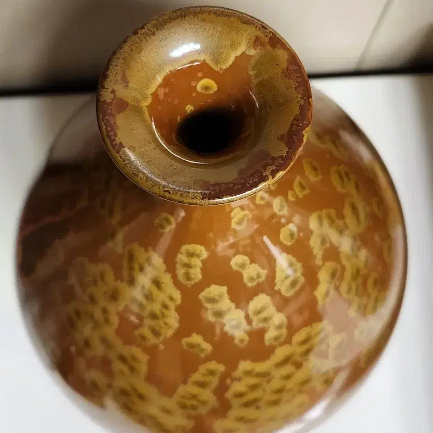 [BUNJANG] Baekje Pottery Wooseok Jeong Jihyun Celadon Porcelain Vase / 백제도예 우석 정지현 도예가의 요변 결정유(결정요) 도자기 화병도자기