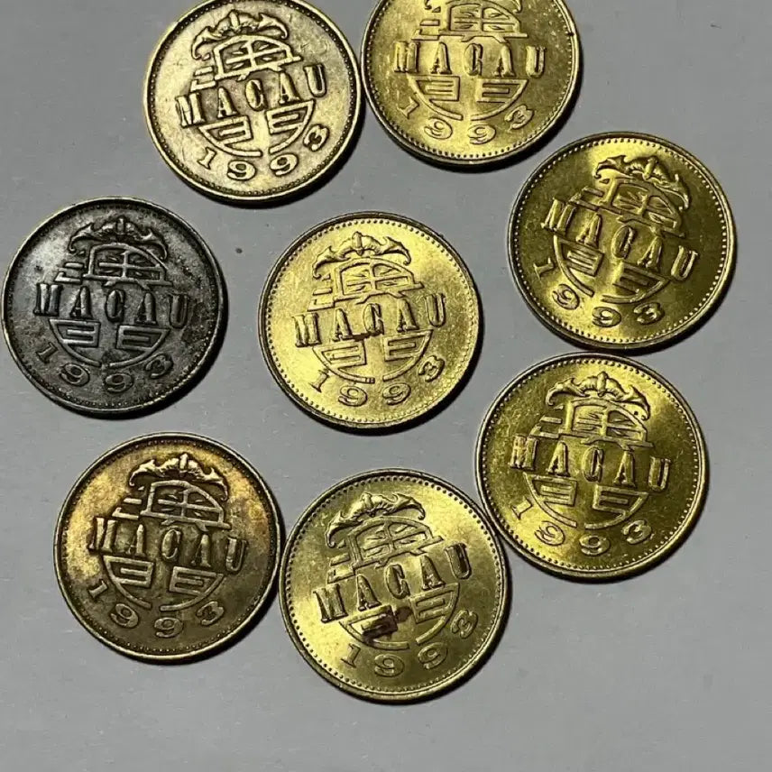 [BUNJANG] 1993 Macau 50 Avos Brass Coin - 8 Pieces / [수집용/화폐] 1993년 마카오 50 아보스(Avos) 동전 8점